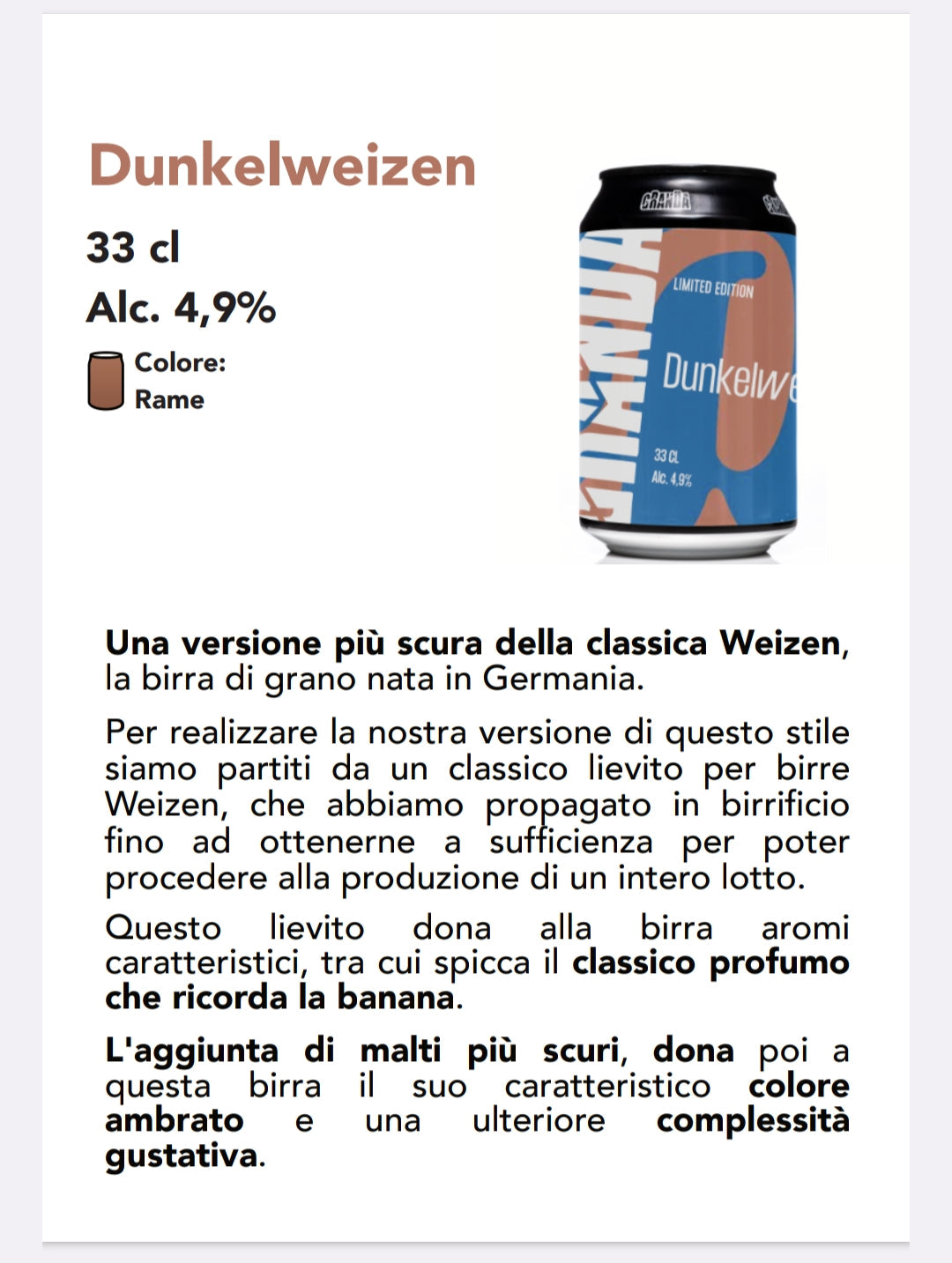 DUNKELWEIZEN 33 cl